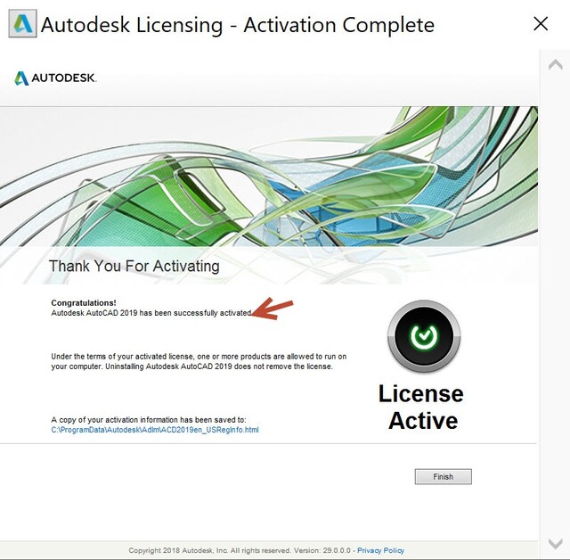 Cách active autocad 2019