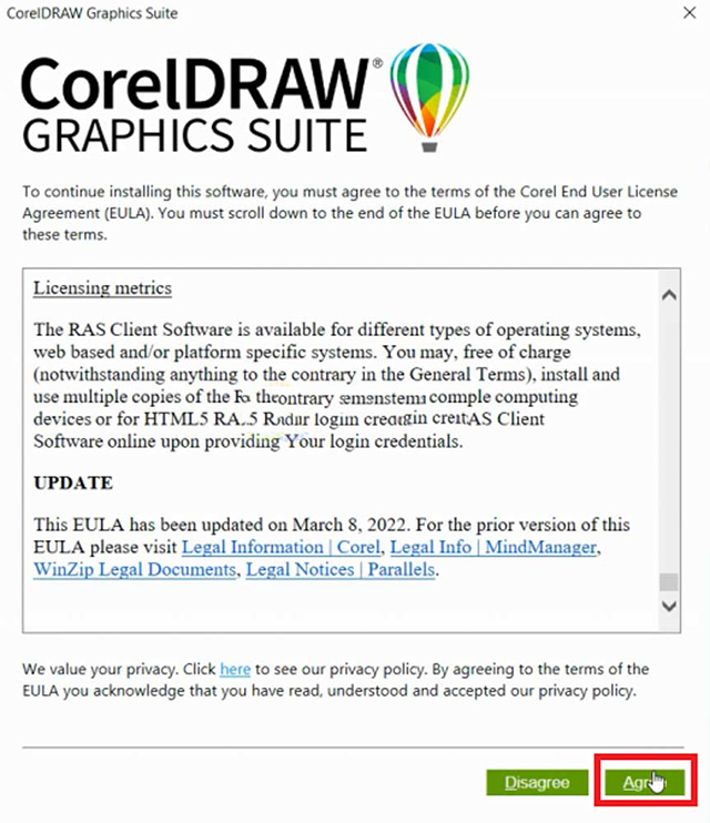 Cài đặt Coreldraw 2022