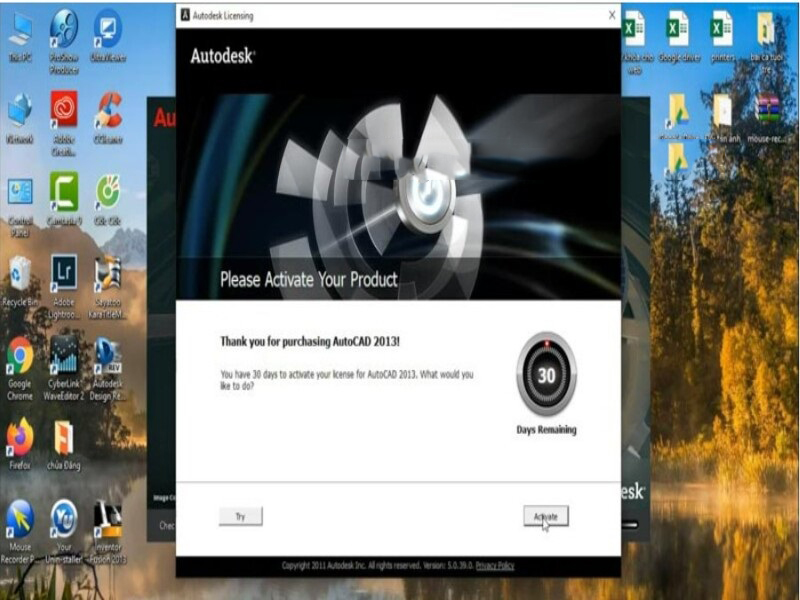 Cách kích hoạt Autocad 2013