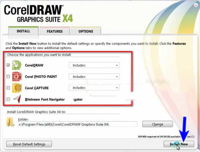 Hướng dẫn cài đặt phần mềm CorelDRAW X4