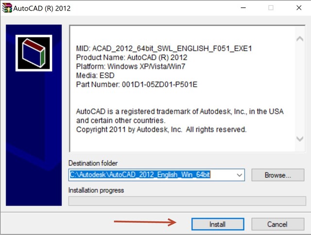 Cài đặt Autocad 2012