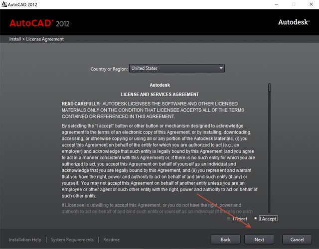 Cài đặt Autocad 2012