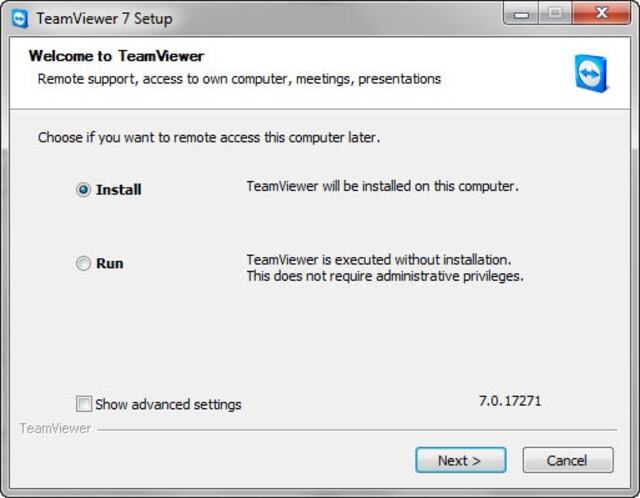 Hướng dẫn cài đặt Teamviewer 7