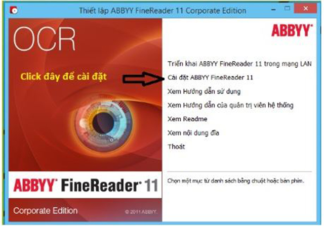 Hướng dẫn cài đặt Abbyy Finereader 11