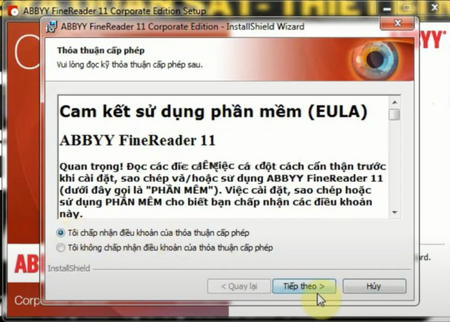 Hướng dẫn cài đặt Abbyy Finereader 11