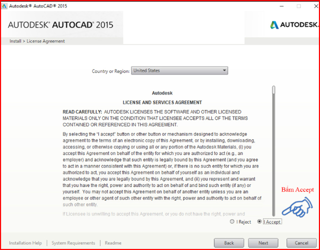 Cài đặt Autocad 2015