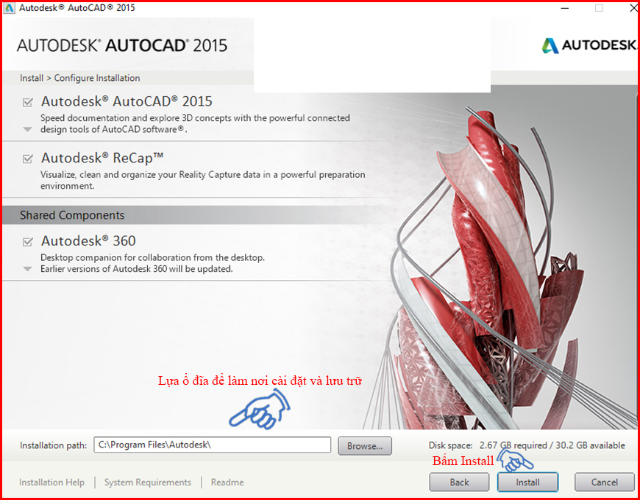 Cài đặt Autocad 2015