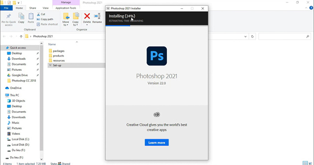 Cài đặt photoshop cc 2021