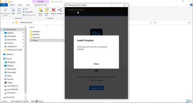 Cài đặt photoshop cc 2021