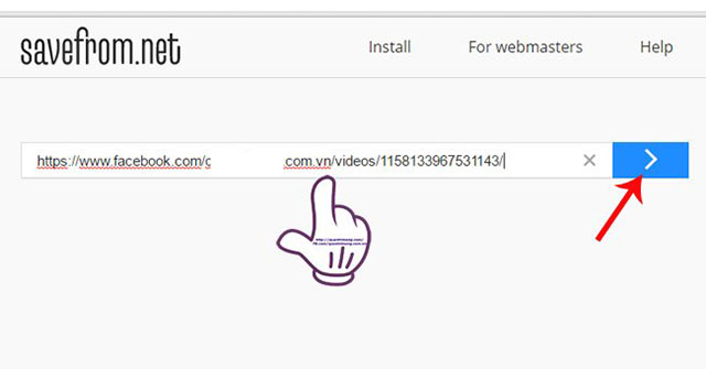 Cách tải video facebook bằng savefromnet