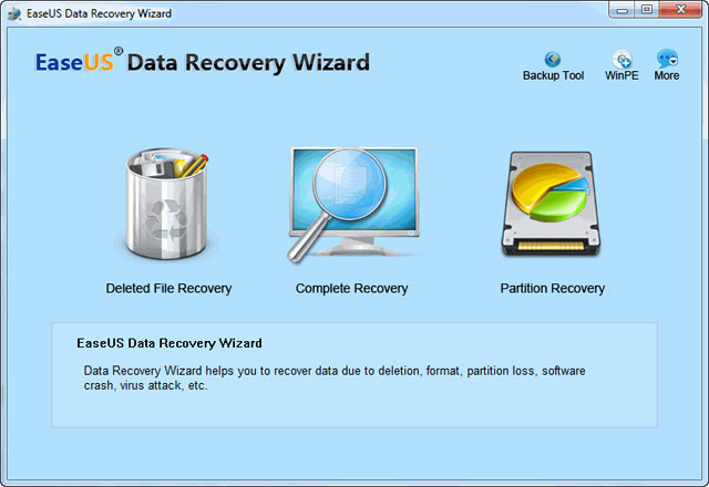 Phần mềm hiện file an EaseUS Data Recovery Wizard