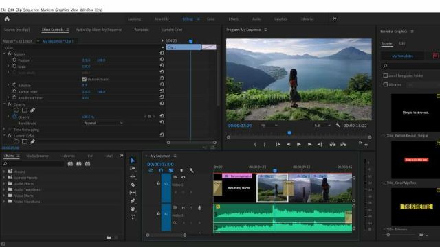 Cải tiến đồ họa trong Adobe Premiere Pro 2021