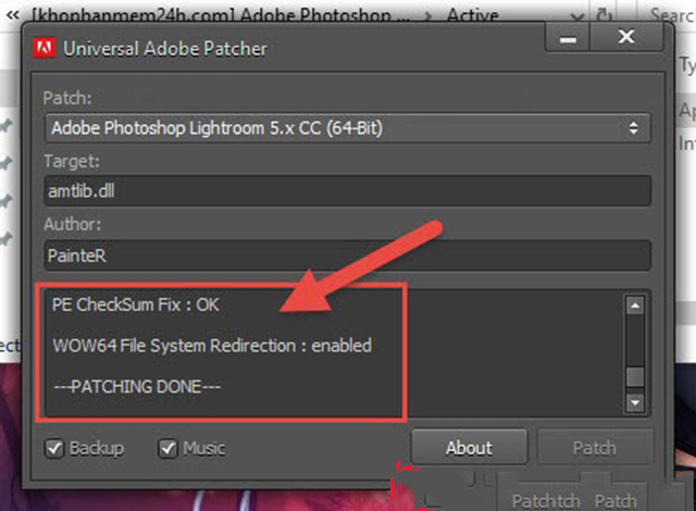 Kích hoạt adobe Ligtroom cc 2017