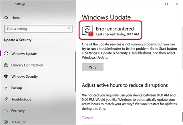 Cách tắt update win10