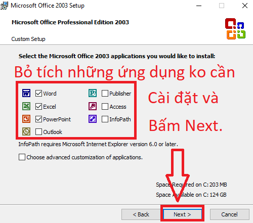 Hướng dẫn cài đặt Office 2003 