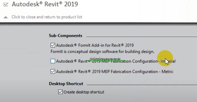 Cài đặt revit 2019