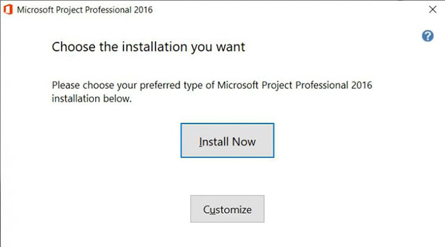 Hướng dẫn cài đặt microsoft project 2016