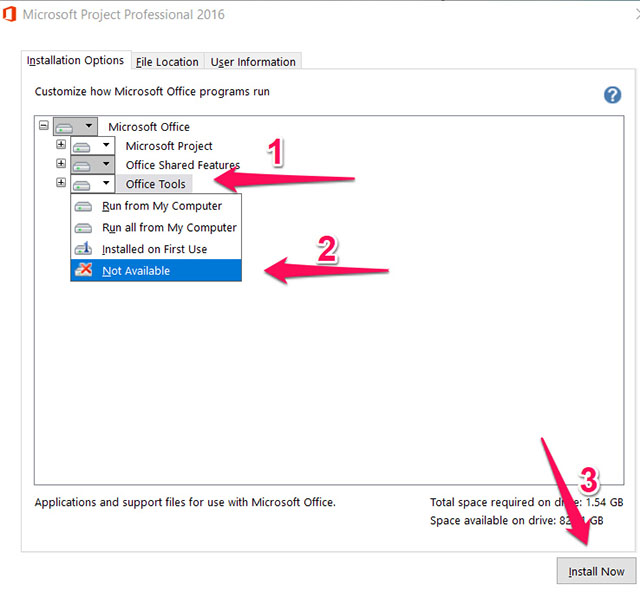 Hướng dẫn cài đặt microsoft project 2016