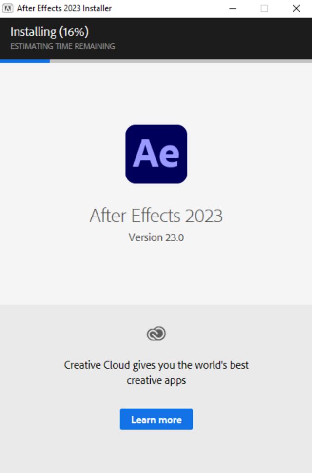 Cài đặt và kích hoạt Adobe After Effects 2023 Full Crack khá nhanh và đơn giản 