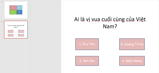 Cách làm game trên Powerpoint 