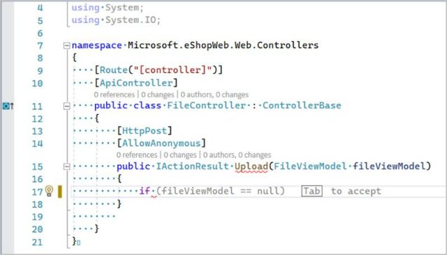 Visual Studio bản 2022 hỗ trợ IntelliCode