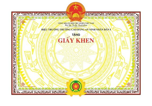 Mẫu giấy khen đẹp