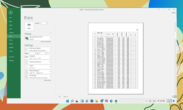 hướng dẫn cách in excel vừa trang A4 bằng Breaks