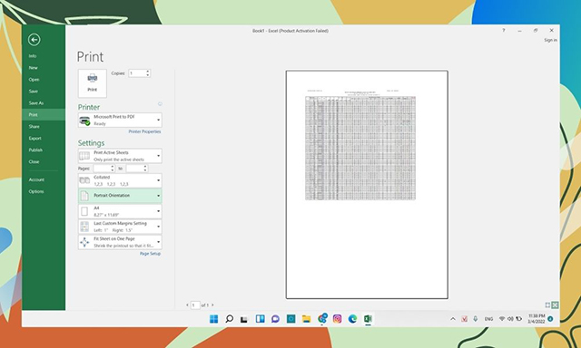 hướng dẫn cách in excel vừa trang A4 bằng page Breaks Preview