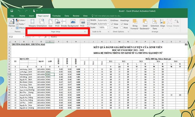 hướng dẫn cách in excel vừa trang A4 bằng Breaks