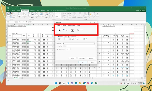 hướng dẫn cách in excel vừa trang A4 bằng Breaks