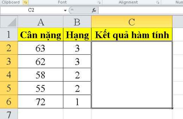 Hàm minifs Excel 2019