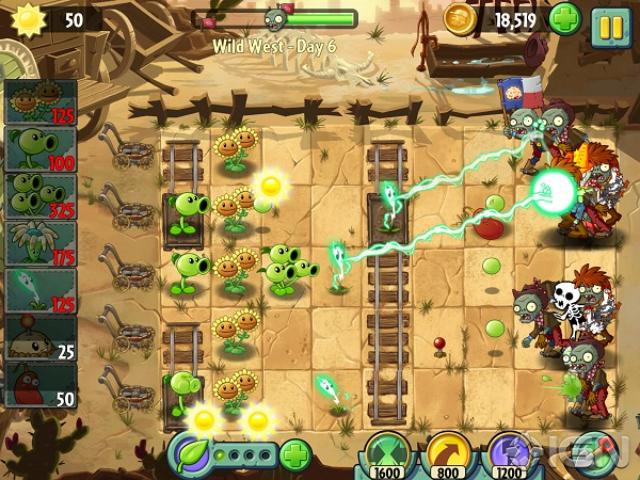 Tính năng của plants vs zombies 2